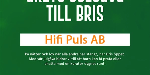 Hifi Puls stöttar Bris